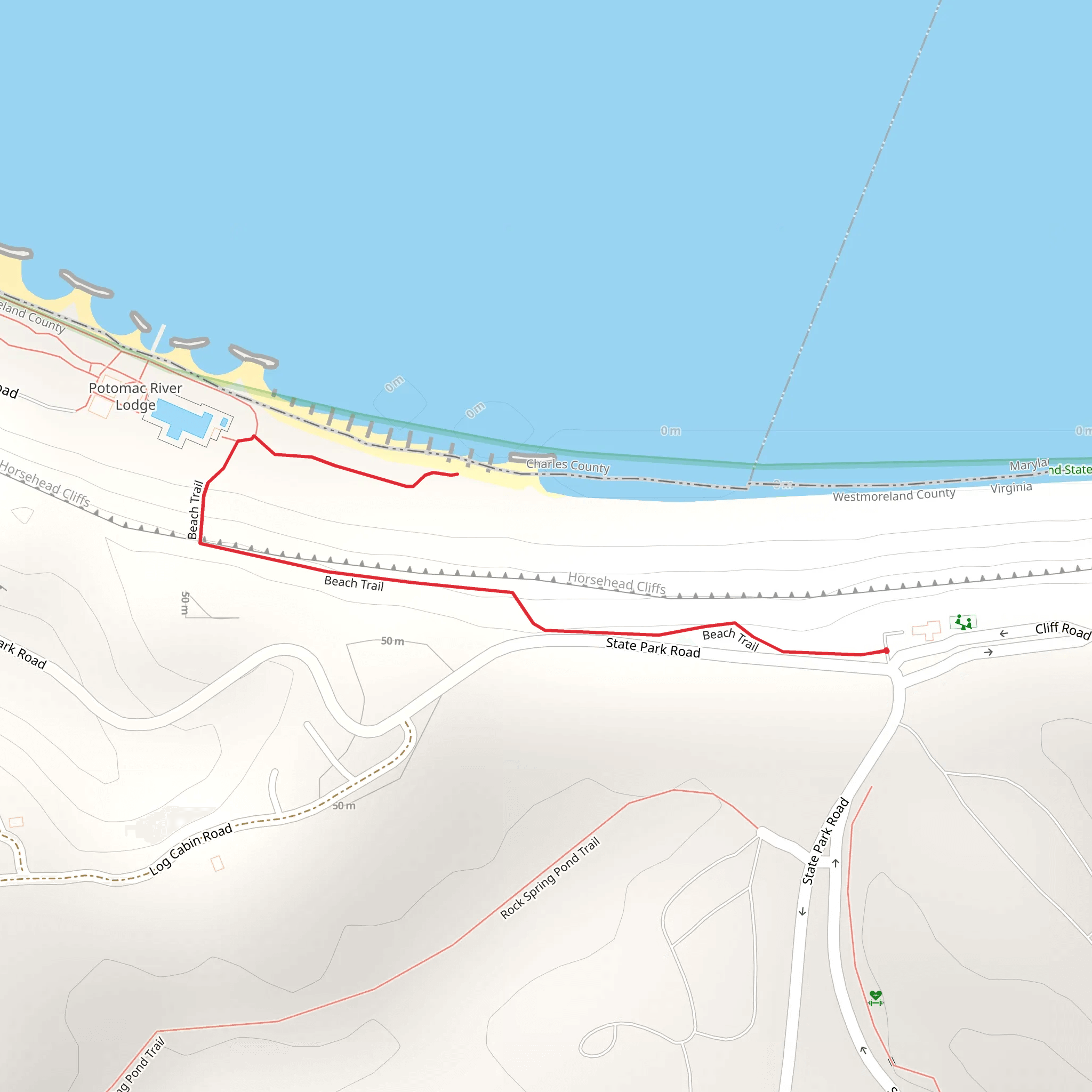 Horsehead Cliffs - Beach Trail mobile static map