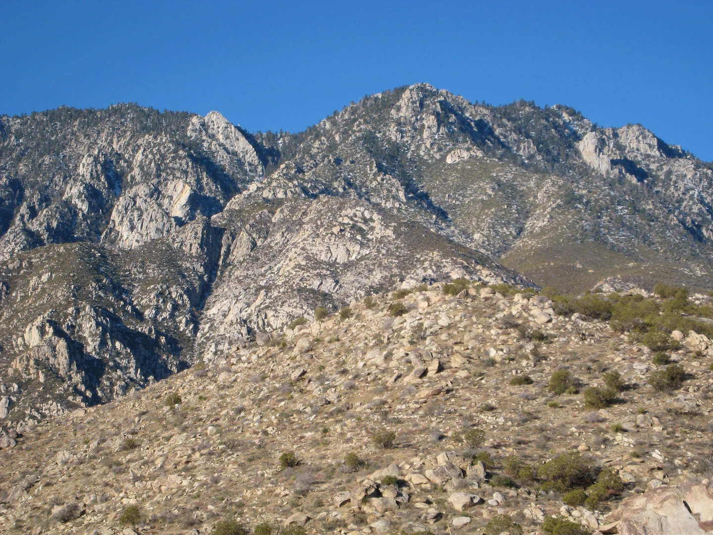 An image depicting the trail San Jacinto Peak via PCT and its surrounding area.