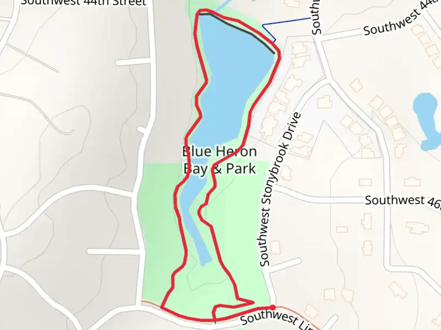 An image depicting the trail Blue Heron Walking Loop Trail and its surrounding area.