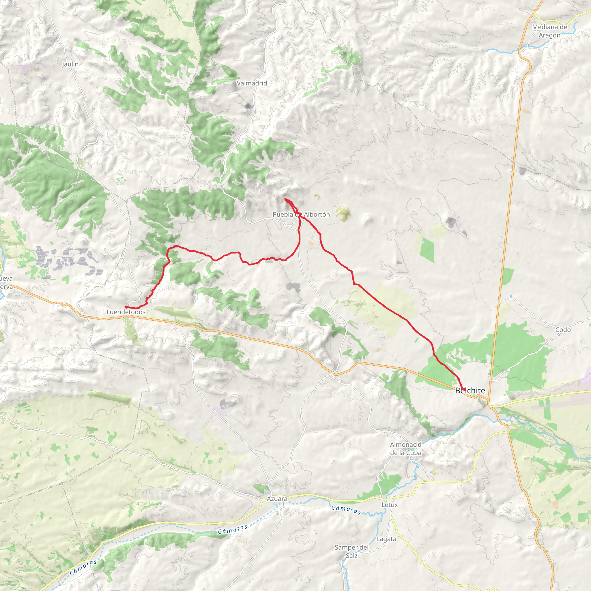 Fuendetodos - Belchite PR Z 81 mobile static map