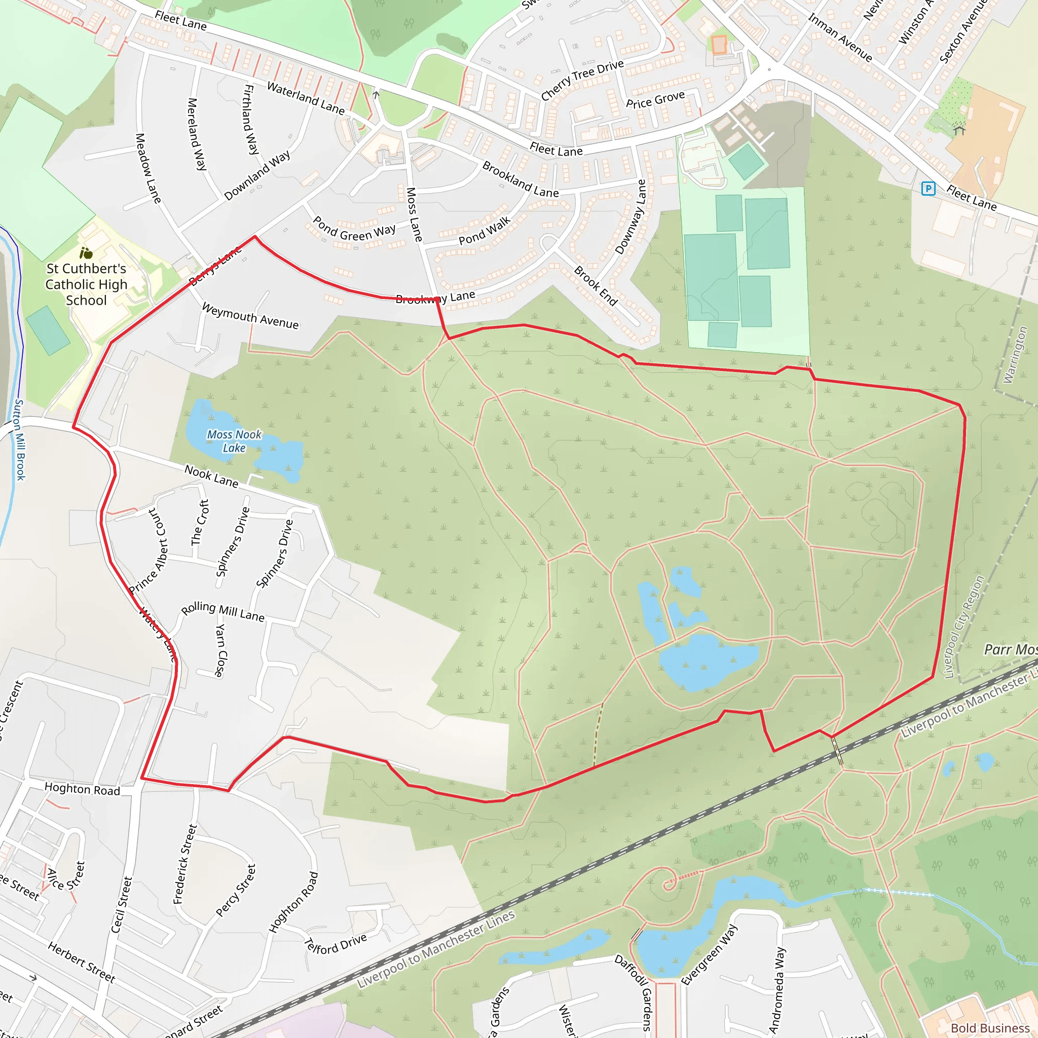 Colliers Moss Common mobile static map