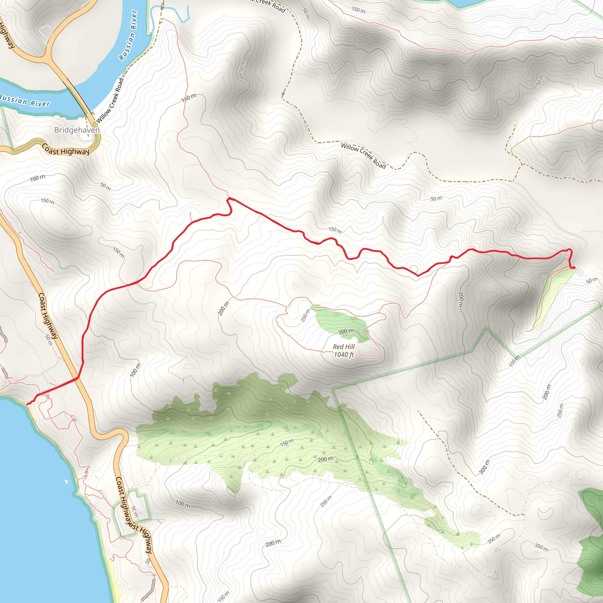 Pomo Canyon Trail mobile static map