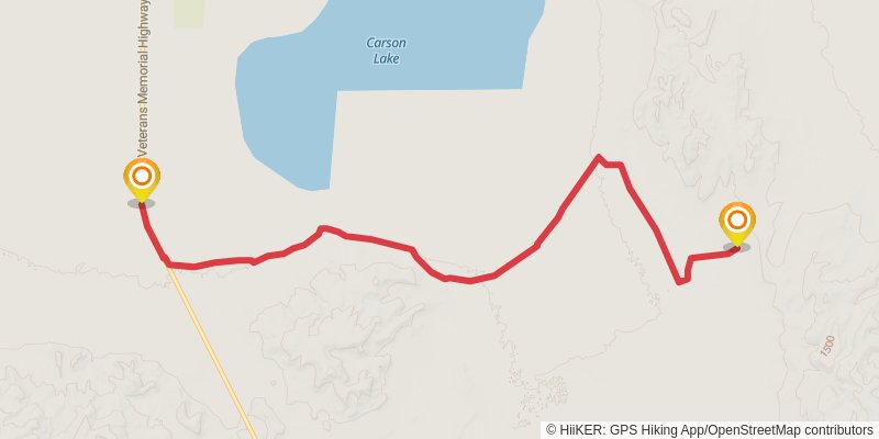 American Discovery Trail North Route stage 348 Map