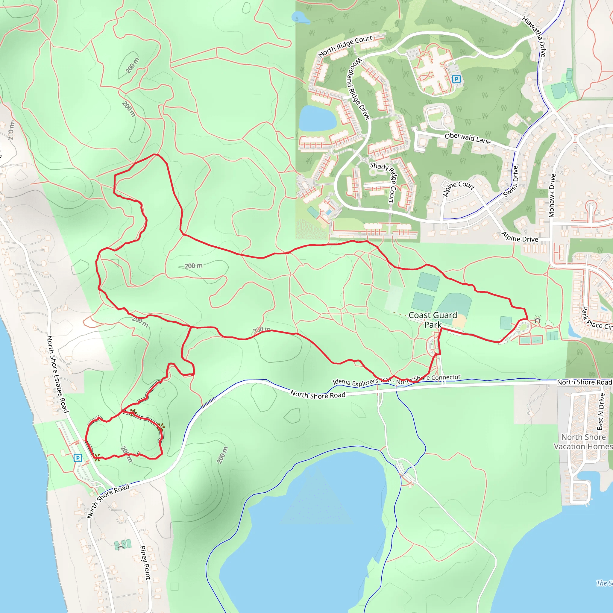 Coast Guard Park Loop mobile static map