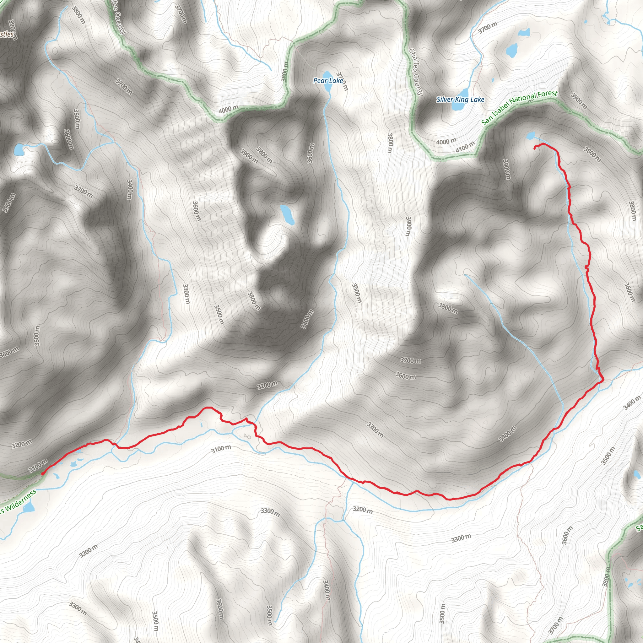 Texas Creek Trail mobile static map