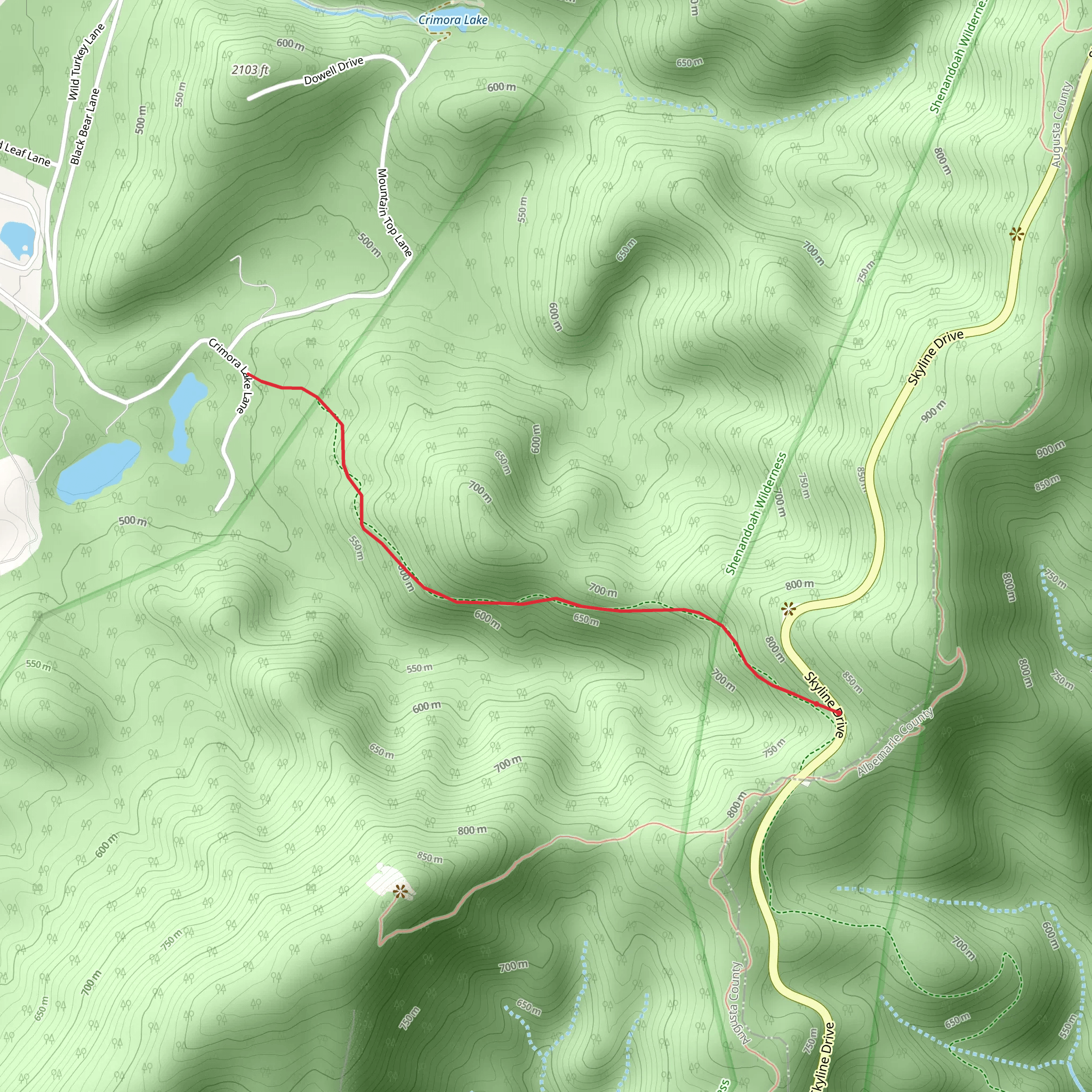Turk Gap Trail mobile static map