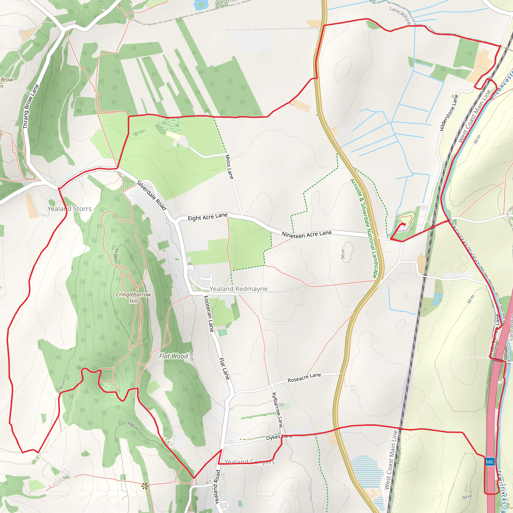 Yealand Redmayne Circular Walk mobile static map