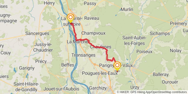 GR 3 - Vallee De La Loire stage 27 Map