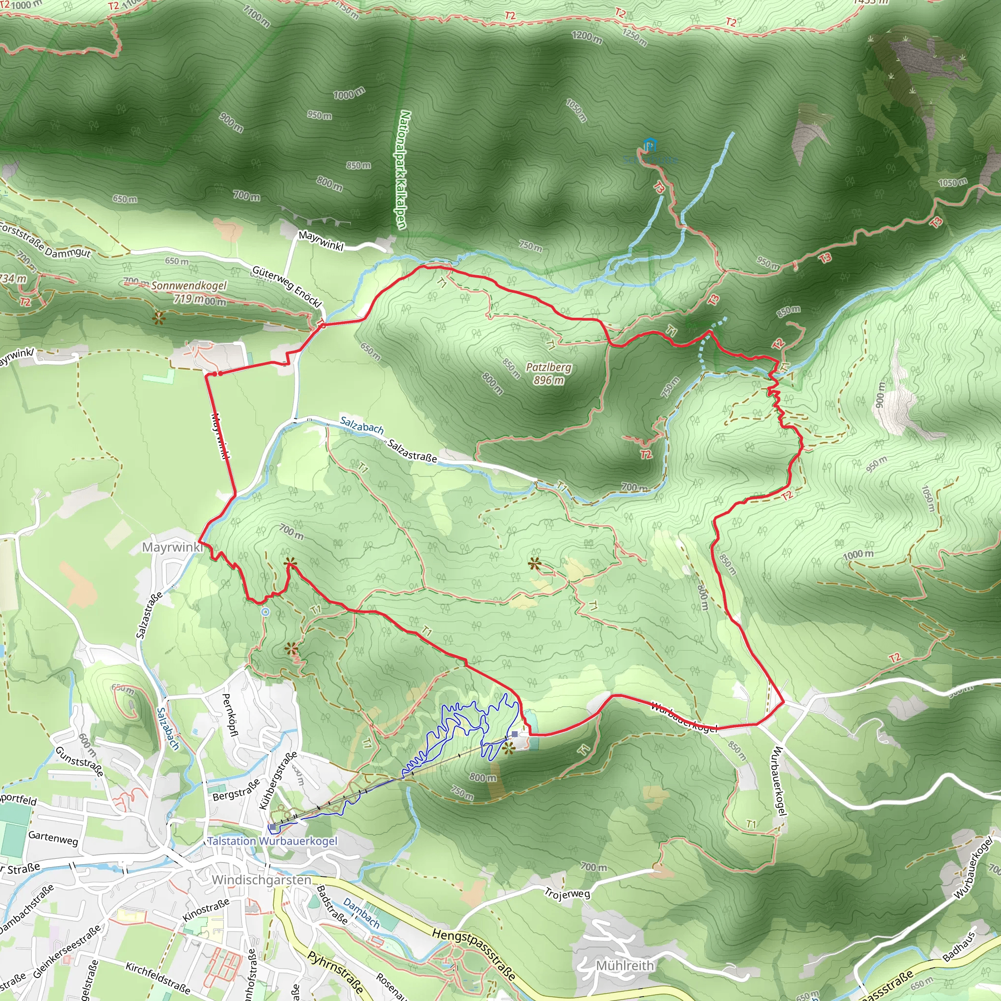 Wurbauerkogel Mountain Hike mobile static map