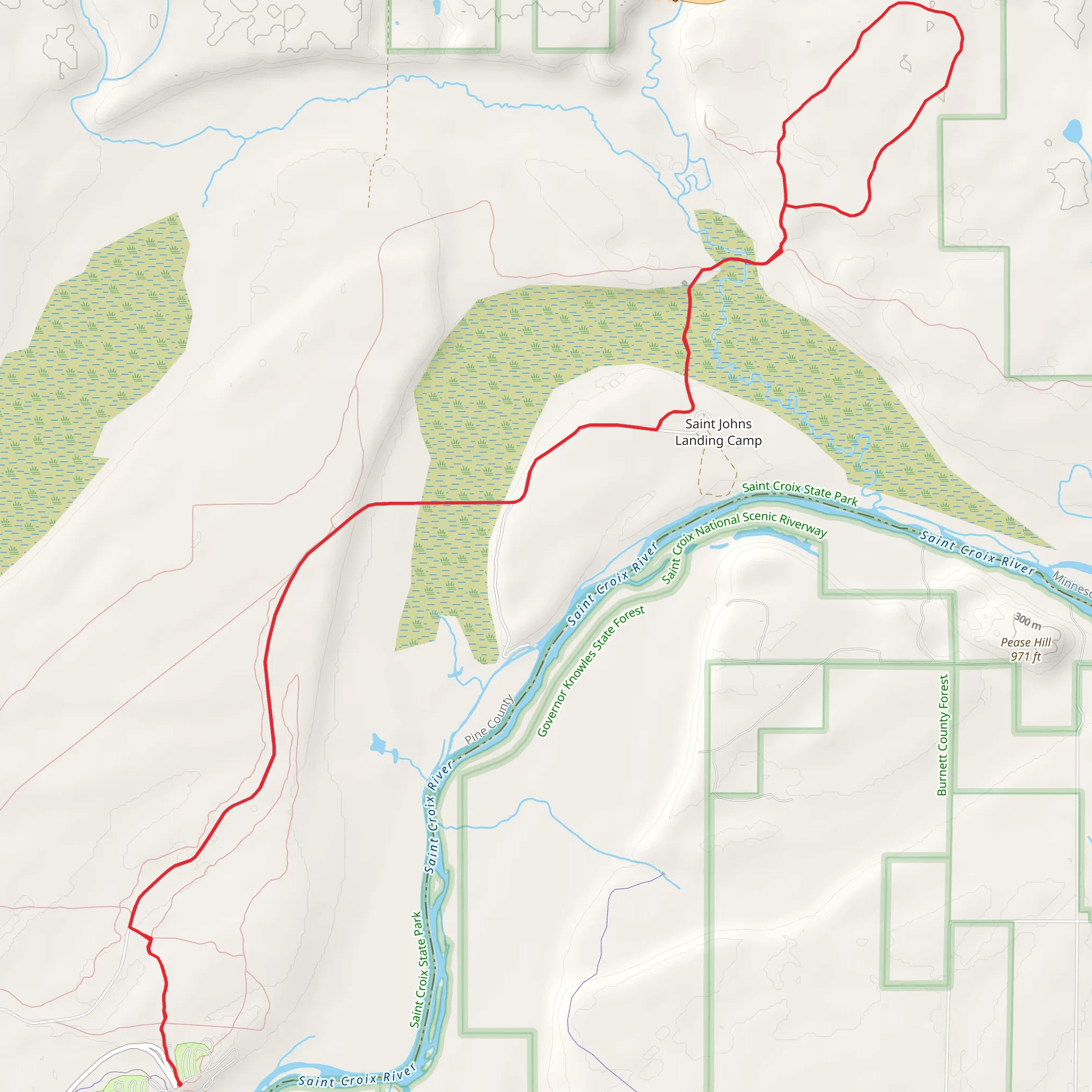 St John's Landing Walk mobile static map