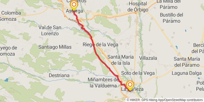 Via de la Plata stage 34 Map