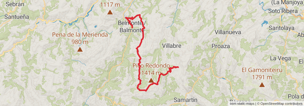 GR 109 Interior Asturias stage 20 Map