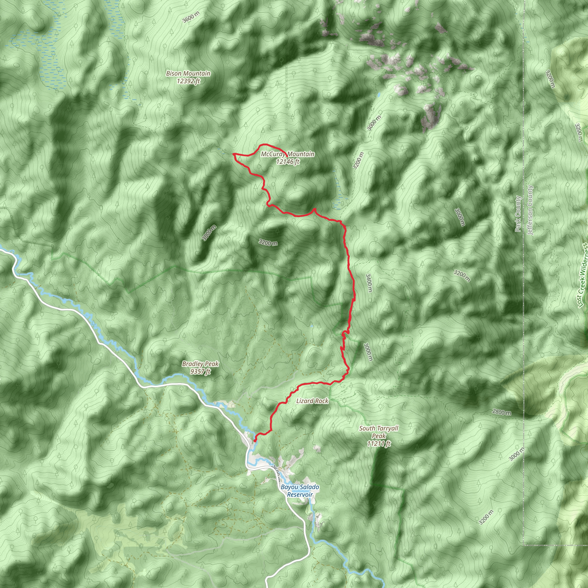 Mccurdy Mountain via Brookside-Mccurdy mobile static map