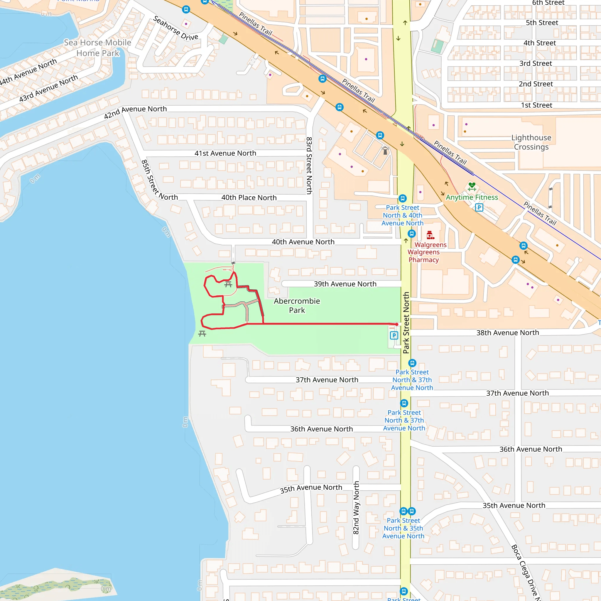 Abercrombie Park Loop mobile static map