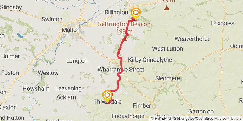 Centenary Way - North Yorkshire stage 5 Map