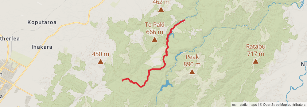 Te Araroa Trail stage 83 Map