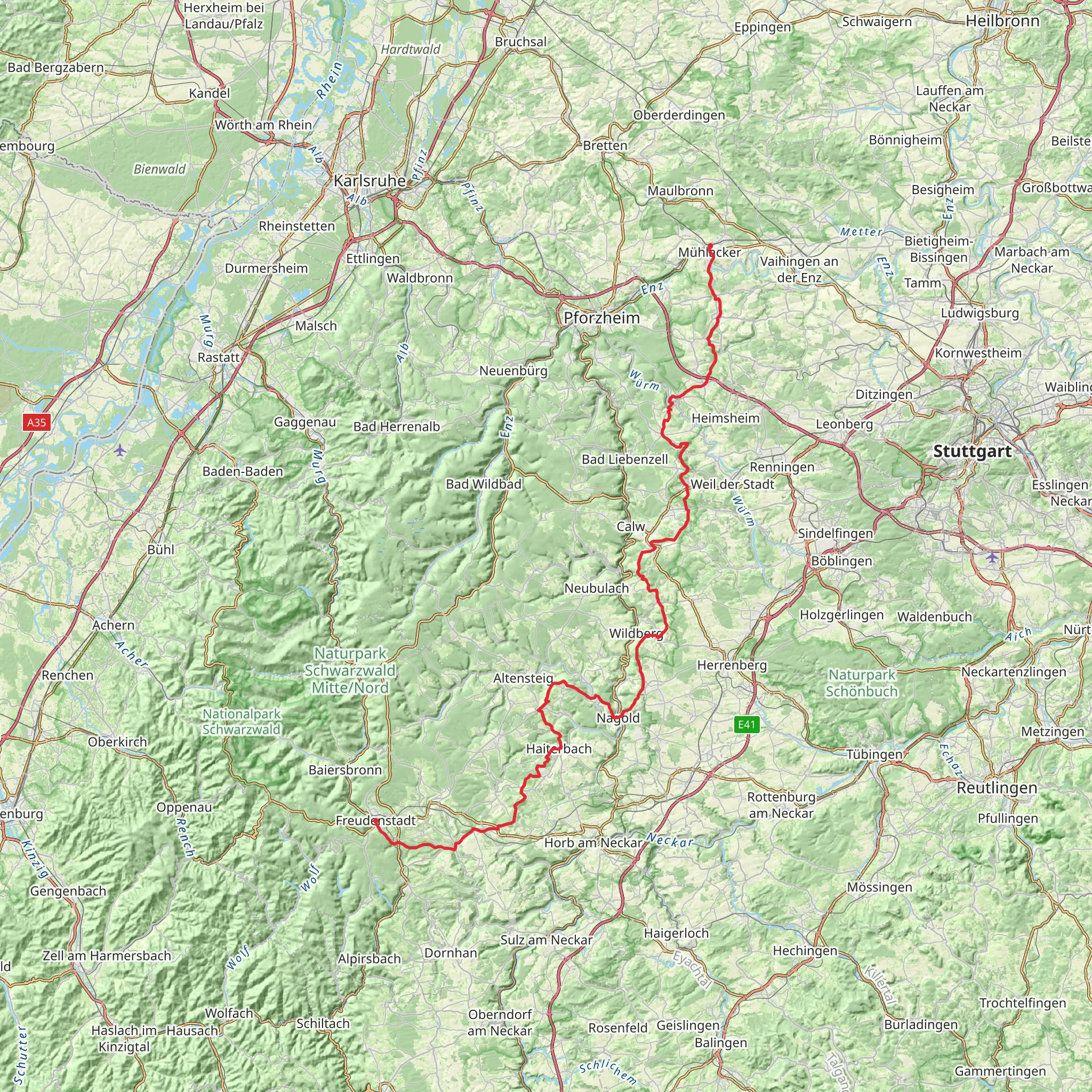 Gäurandweg mobile static map