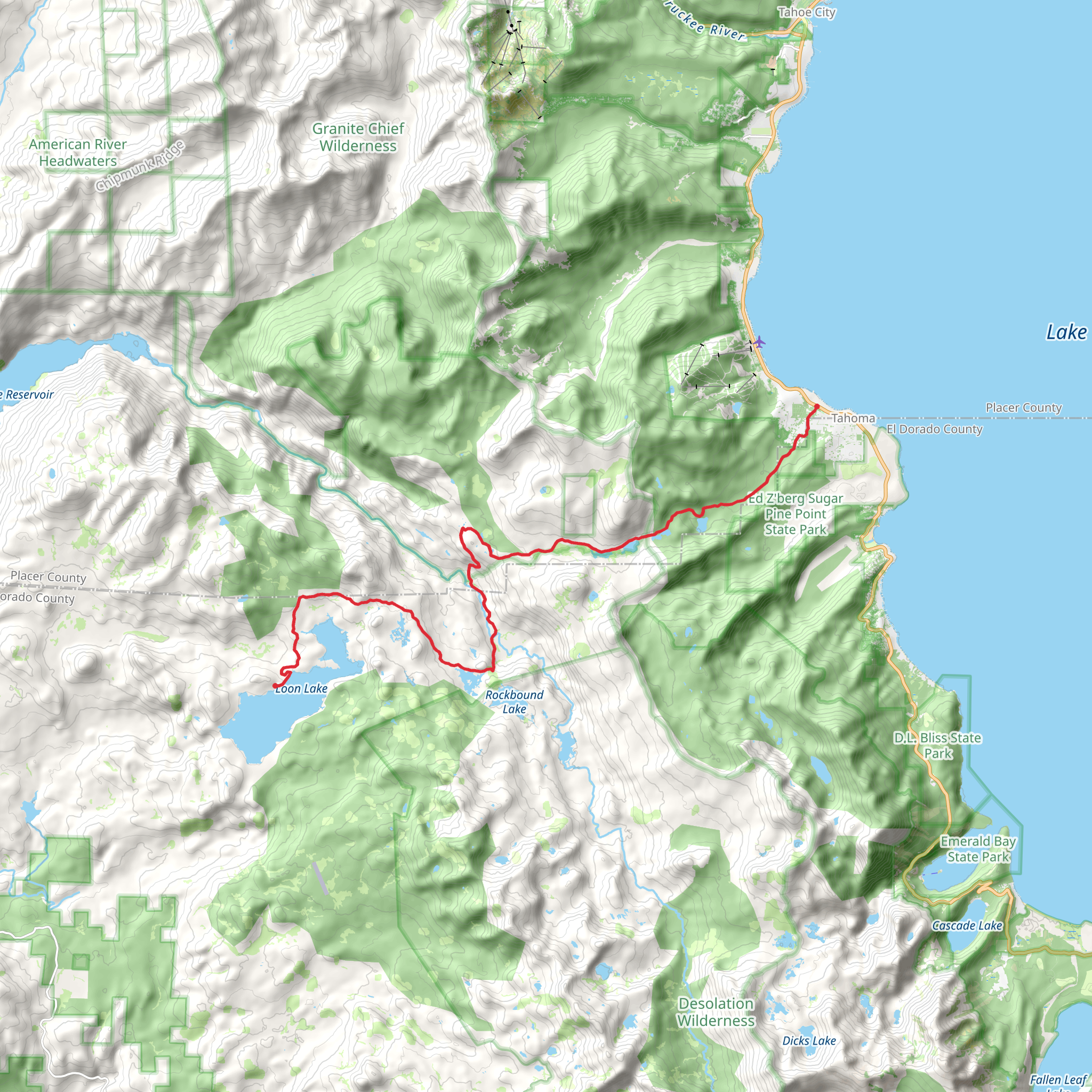 Wentworth Springs Road - Rubicon Trail mobile static map