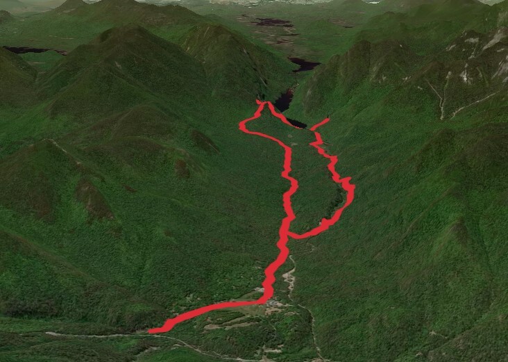 Gill Brook, Indian Head Loop Trail from Ausable Club Golf Course