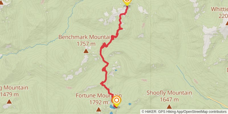 Pacific Crest Trail - Henry M Jackson Wilderness stage 3 Map