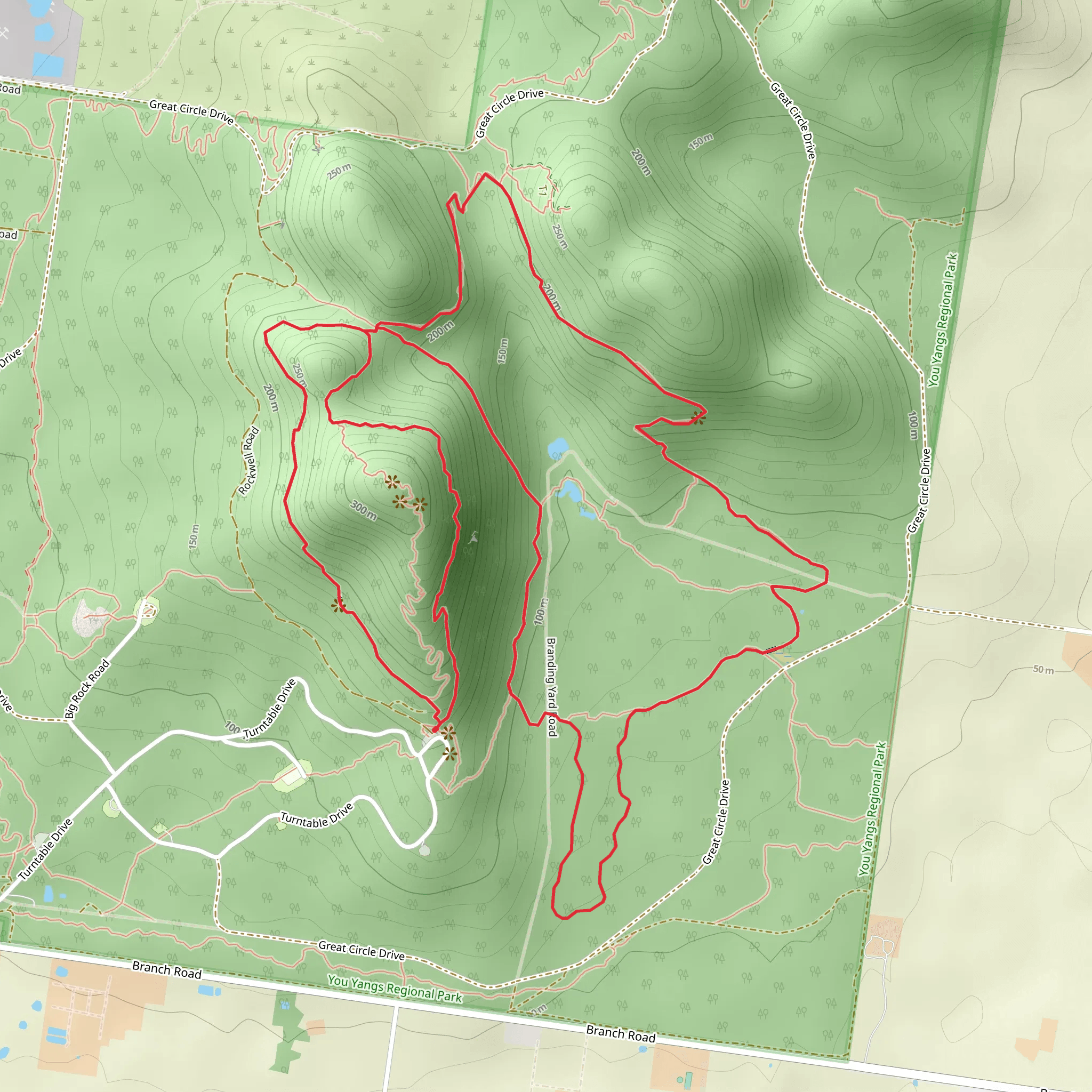 You Yangs Northern Range Circuit Trail mobile static map