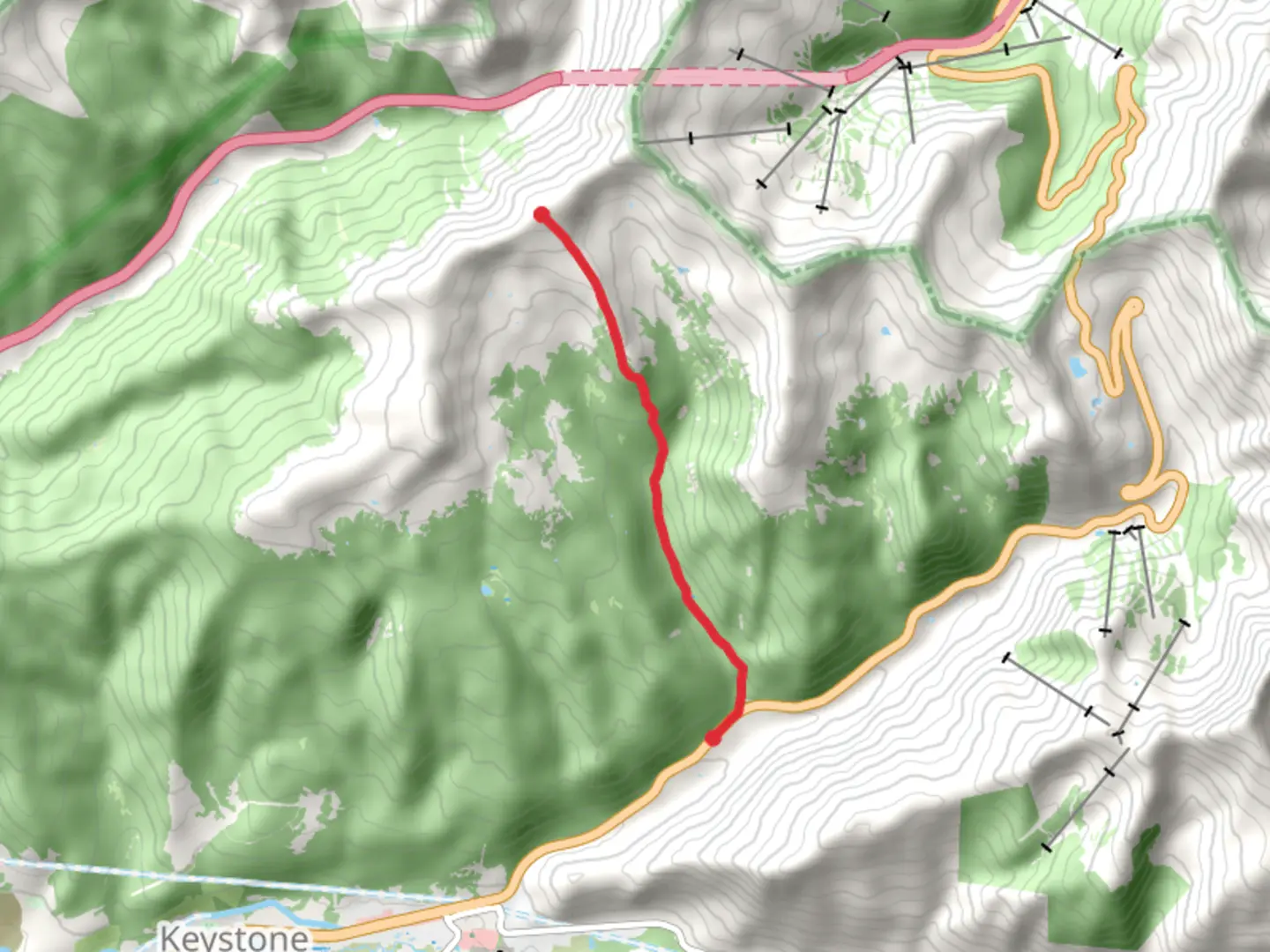 An image depicting the trail Porcupine Gulch and its surrounding area.