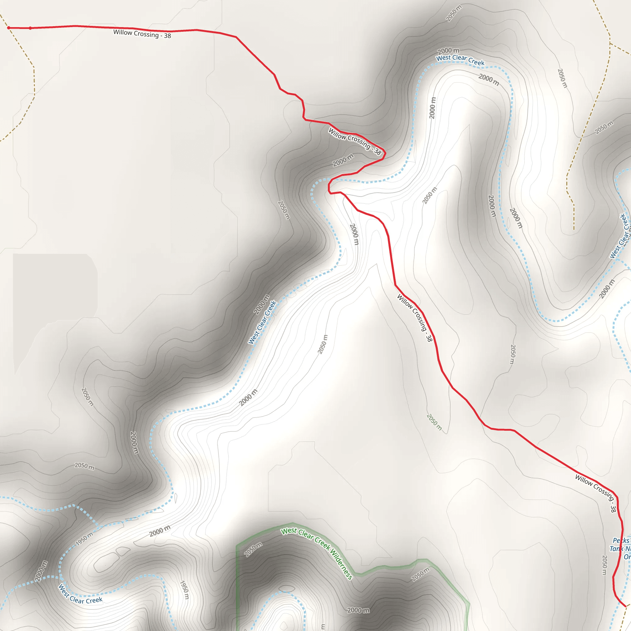 Willow Crossing Trail mobile static map