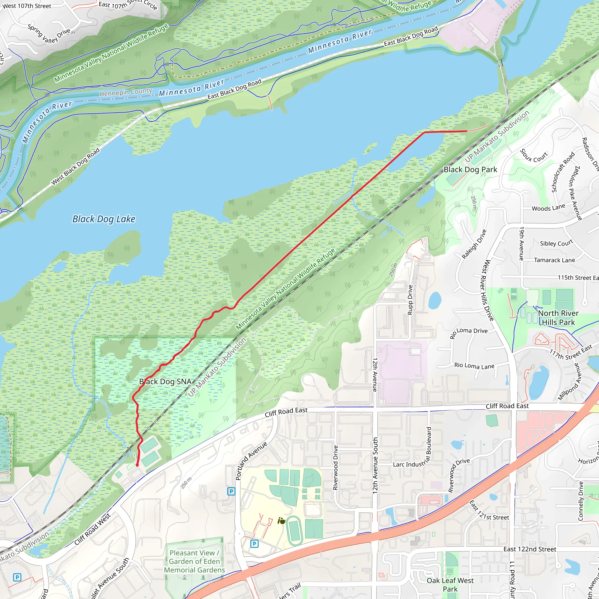 Black Dog SNA mobile static map