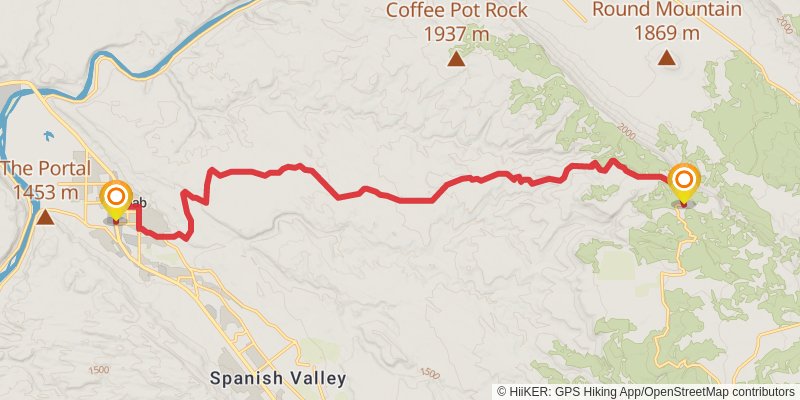 American Discovery Trail North Route stage 274 Map