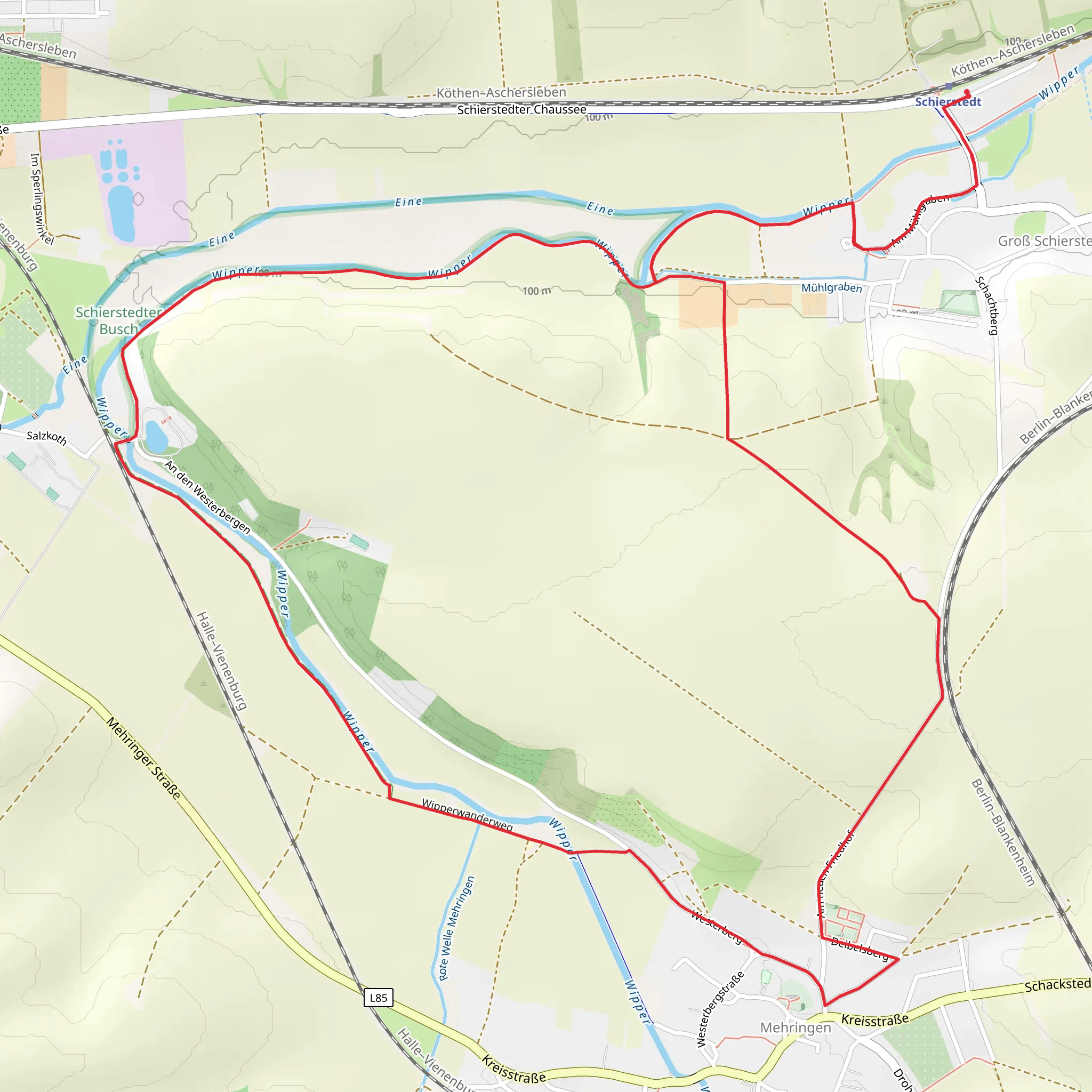 Wipperwanderweg Loop mobile static map