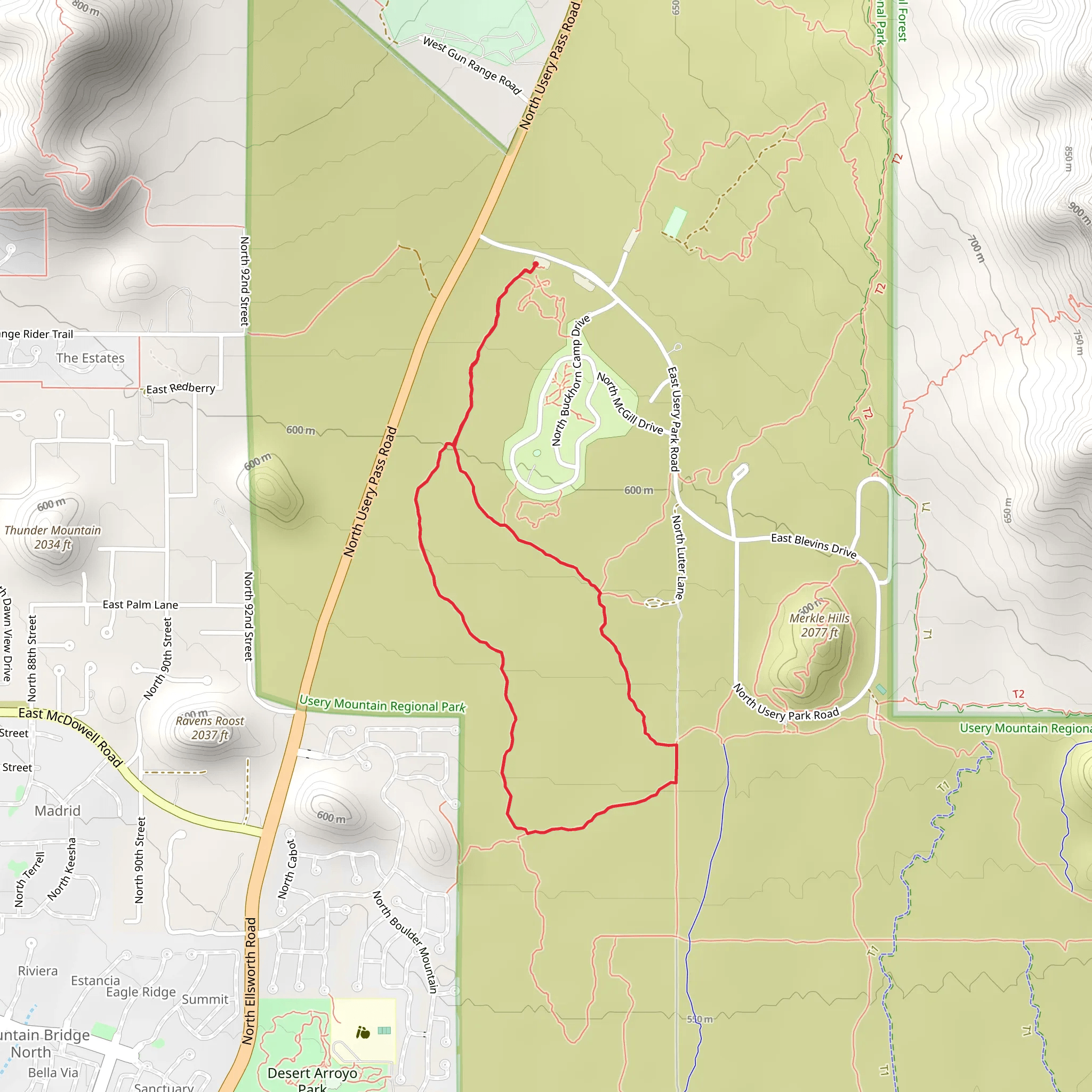 Lost Sheep, Moon Rock and Chain Fruit Loop Trail mobile static map