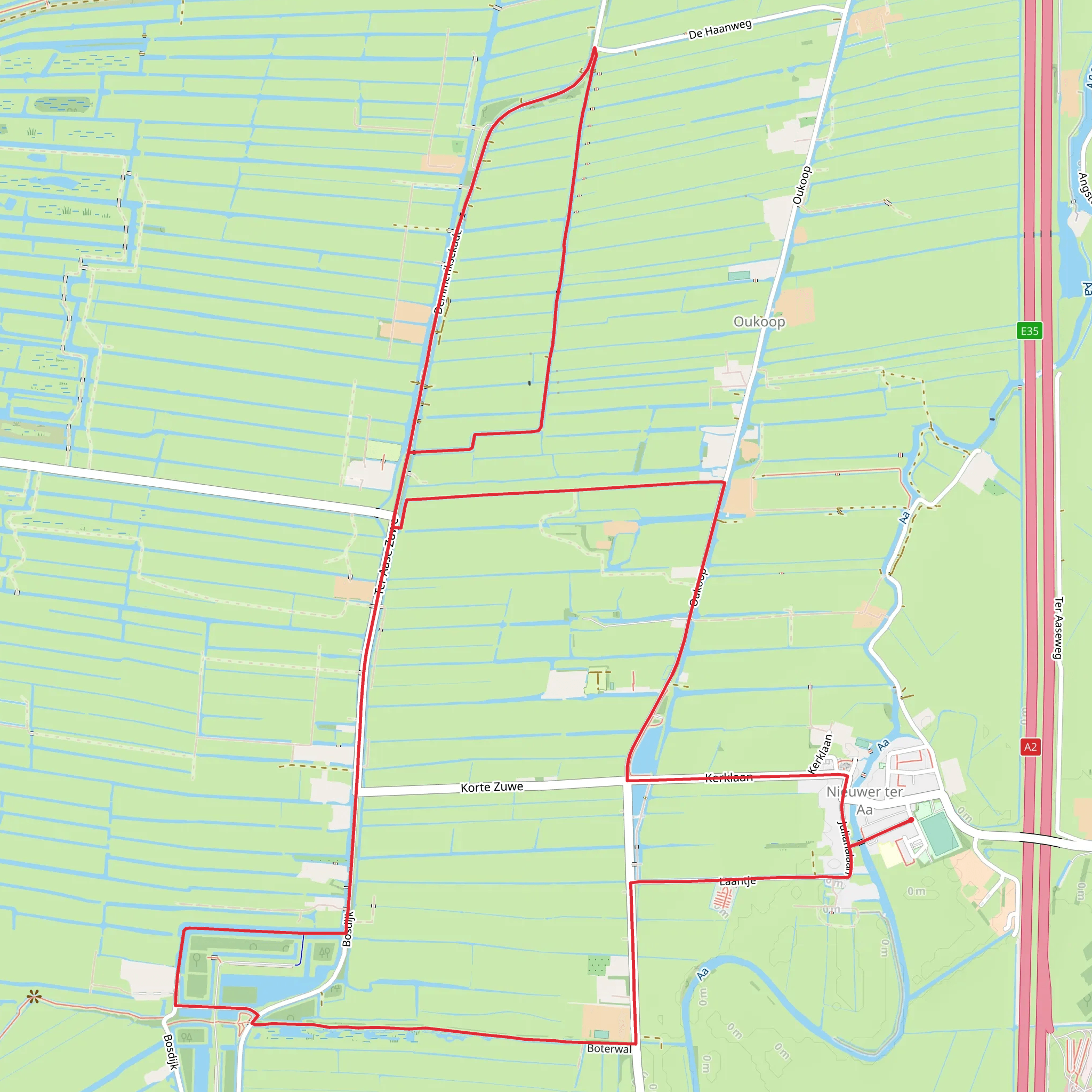 Boerenland Wandeling Loop mobile static map