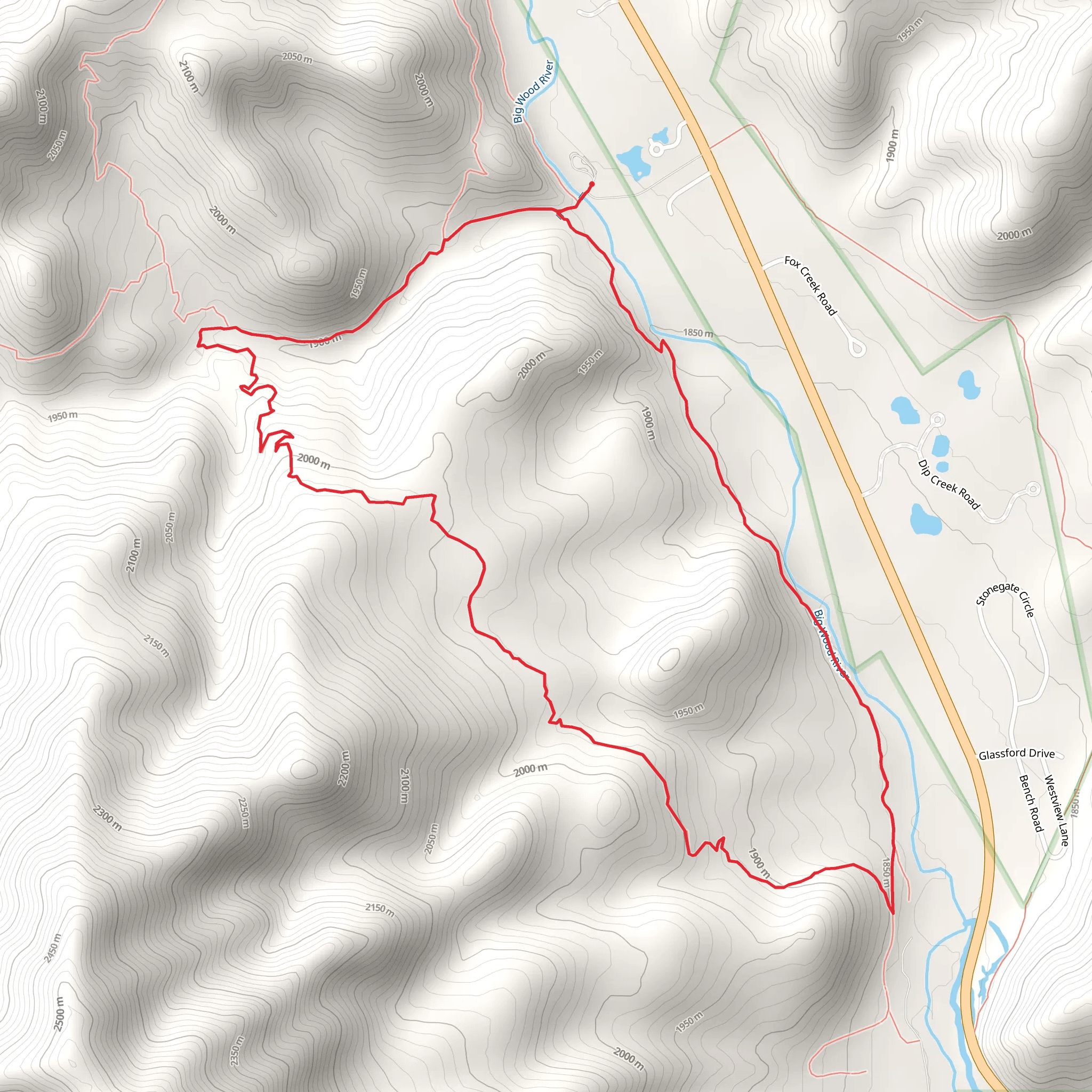 Fox Creek Loop mobile static map