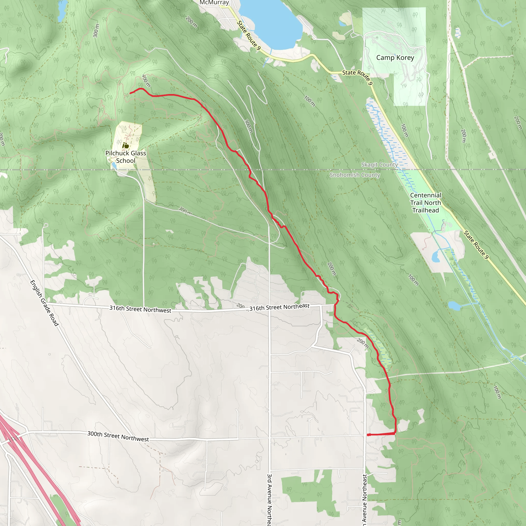 Monument Lookout Out and Back mobile static map