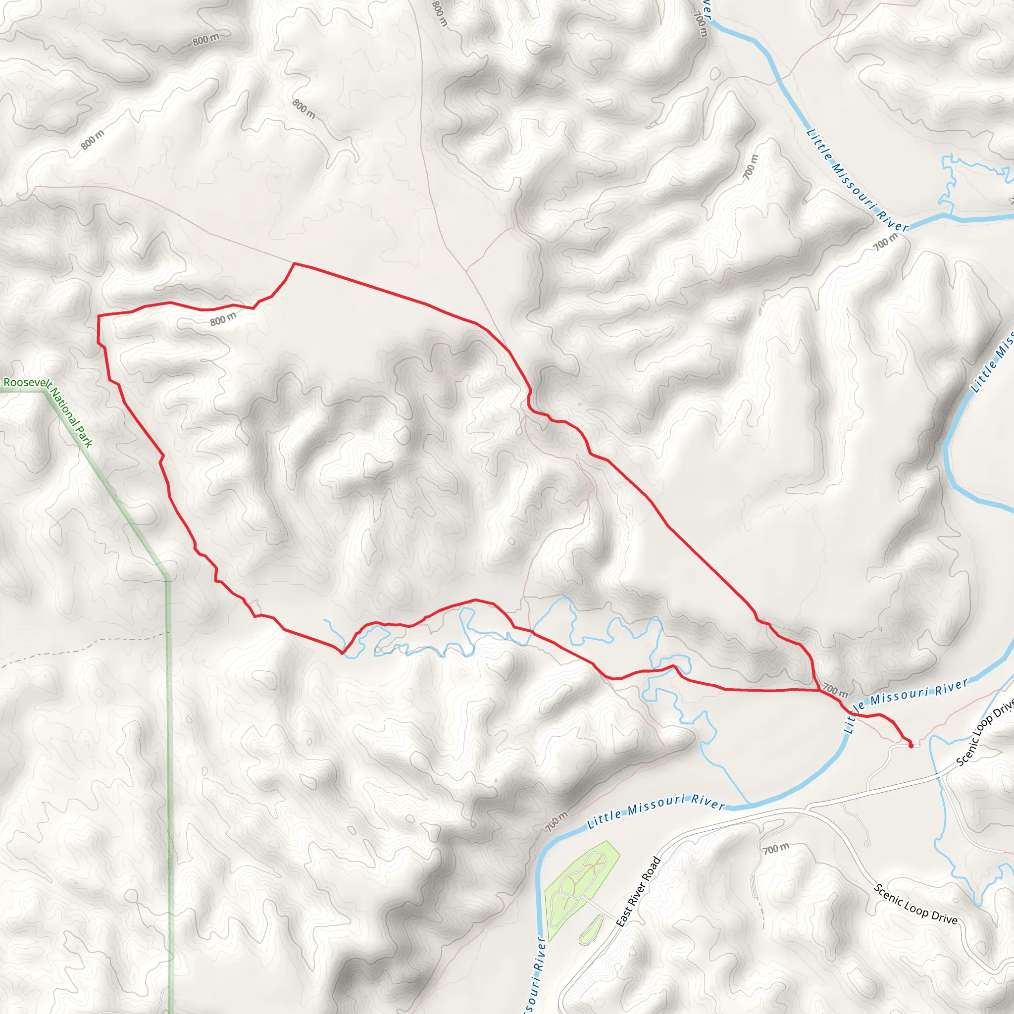 Tomamichael Spring - Big Plateau Loop Trail mobile static map