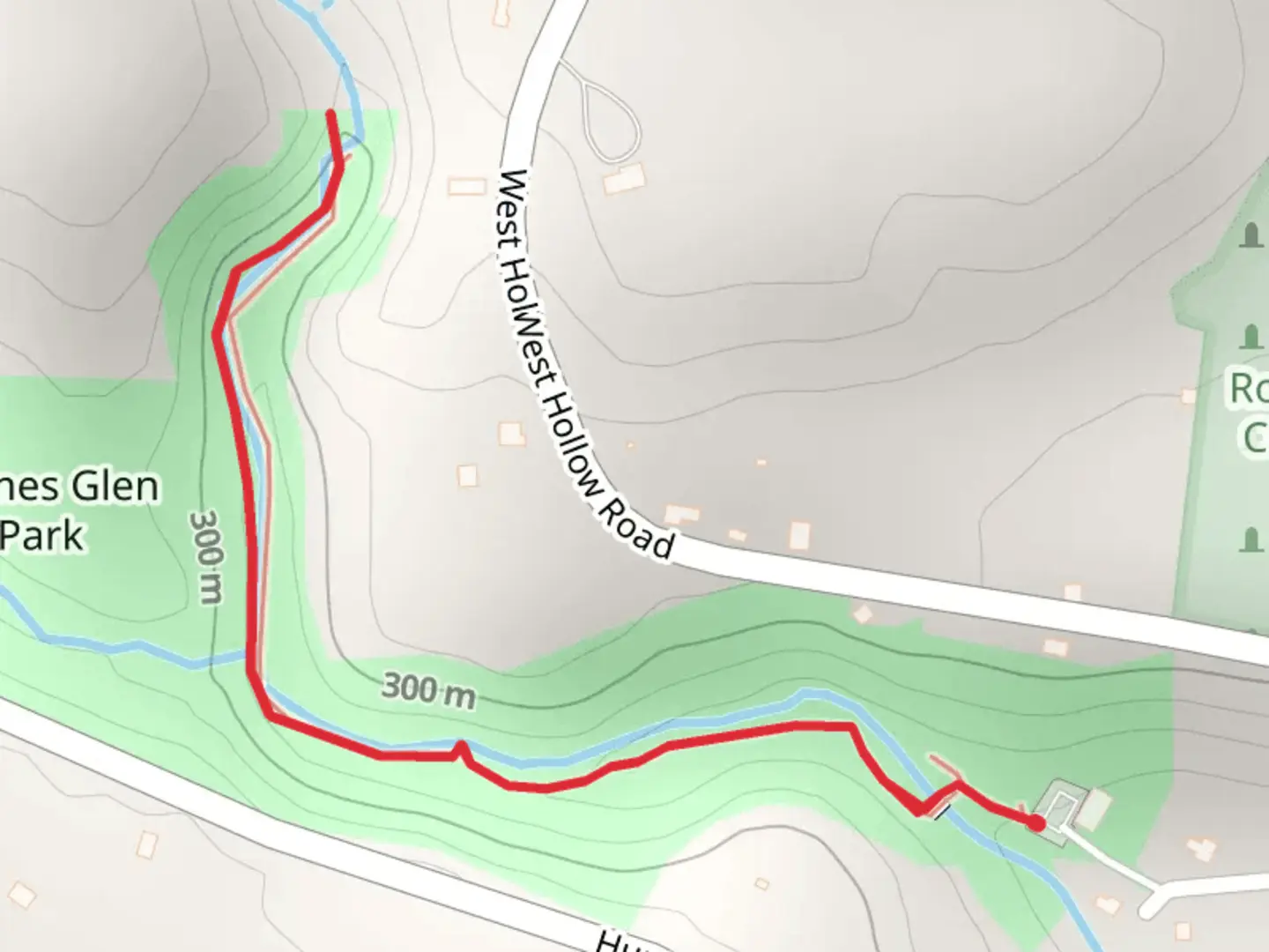 An image depicting the trail Grimes Creek and its surrounding area.