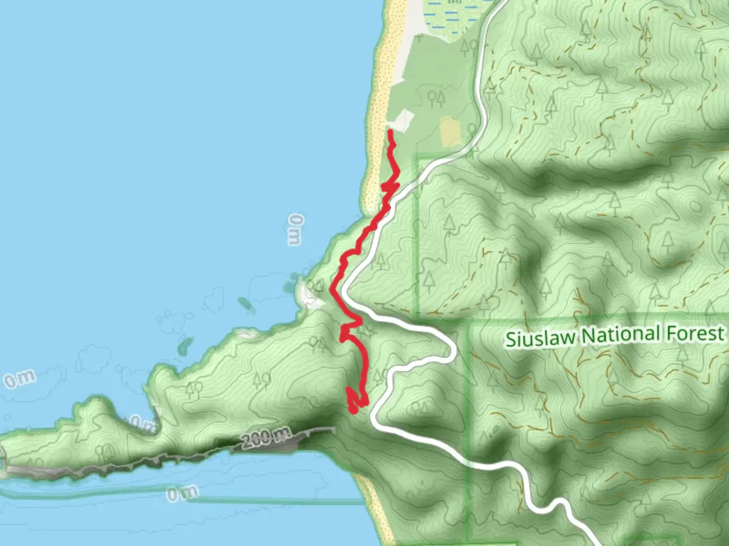 An image depicting the trail North Trail from Cape Lookout and its surrounding area.