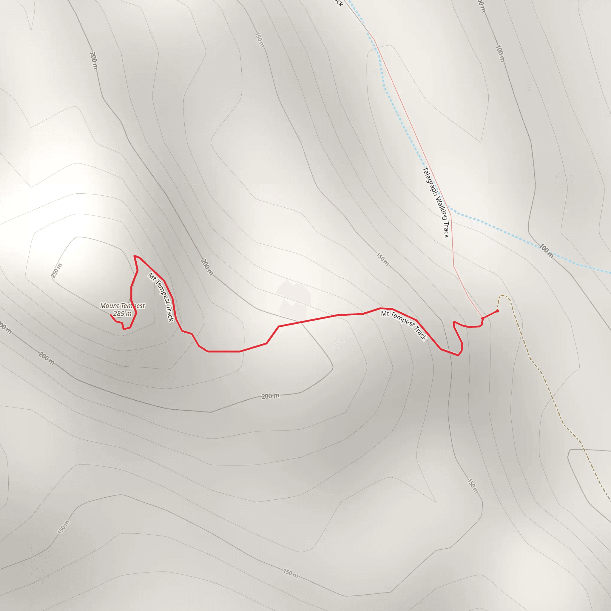 Mt Tempest Track mobile static map