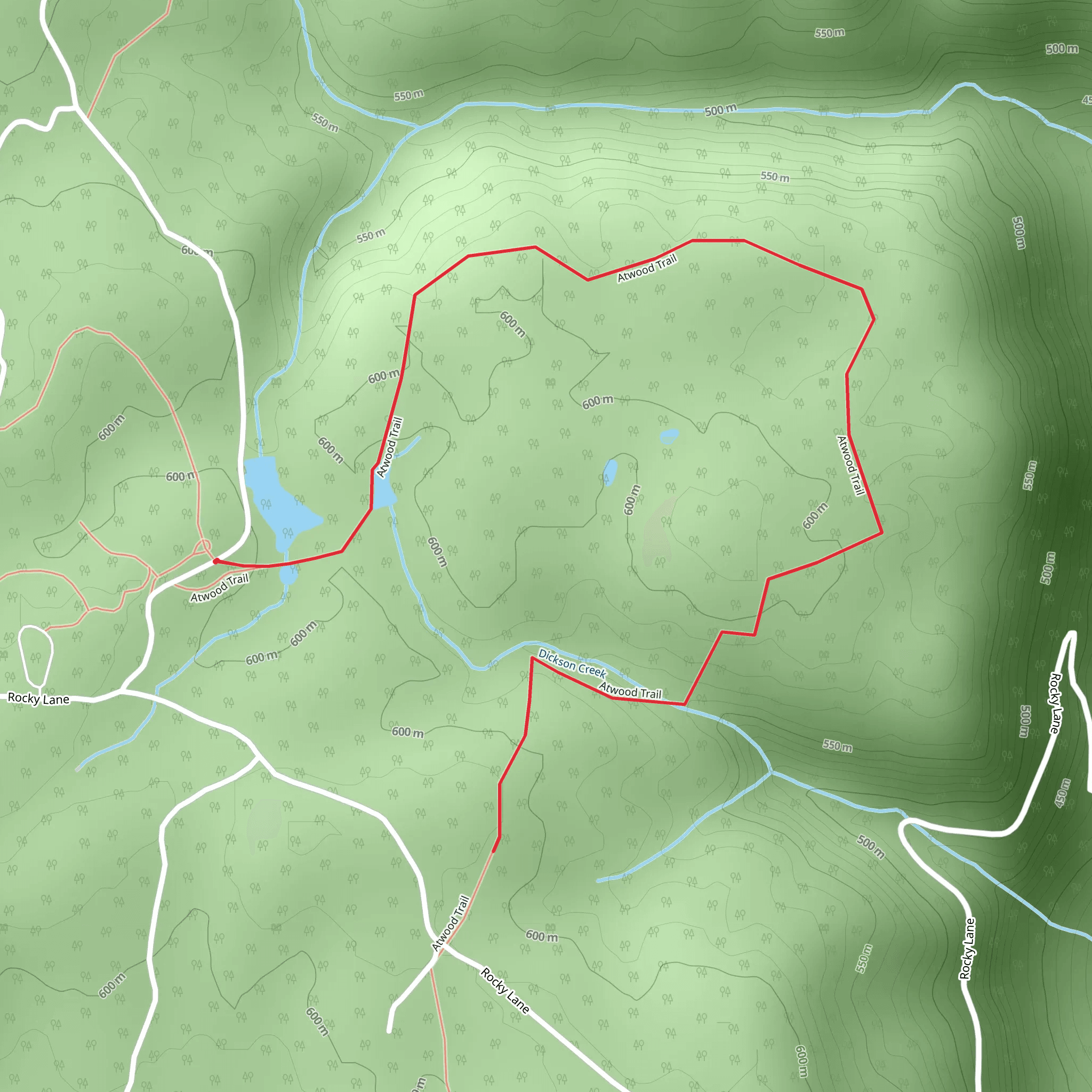 Atwood Trail mobile static map