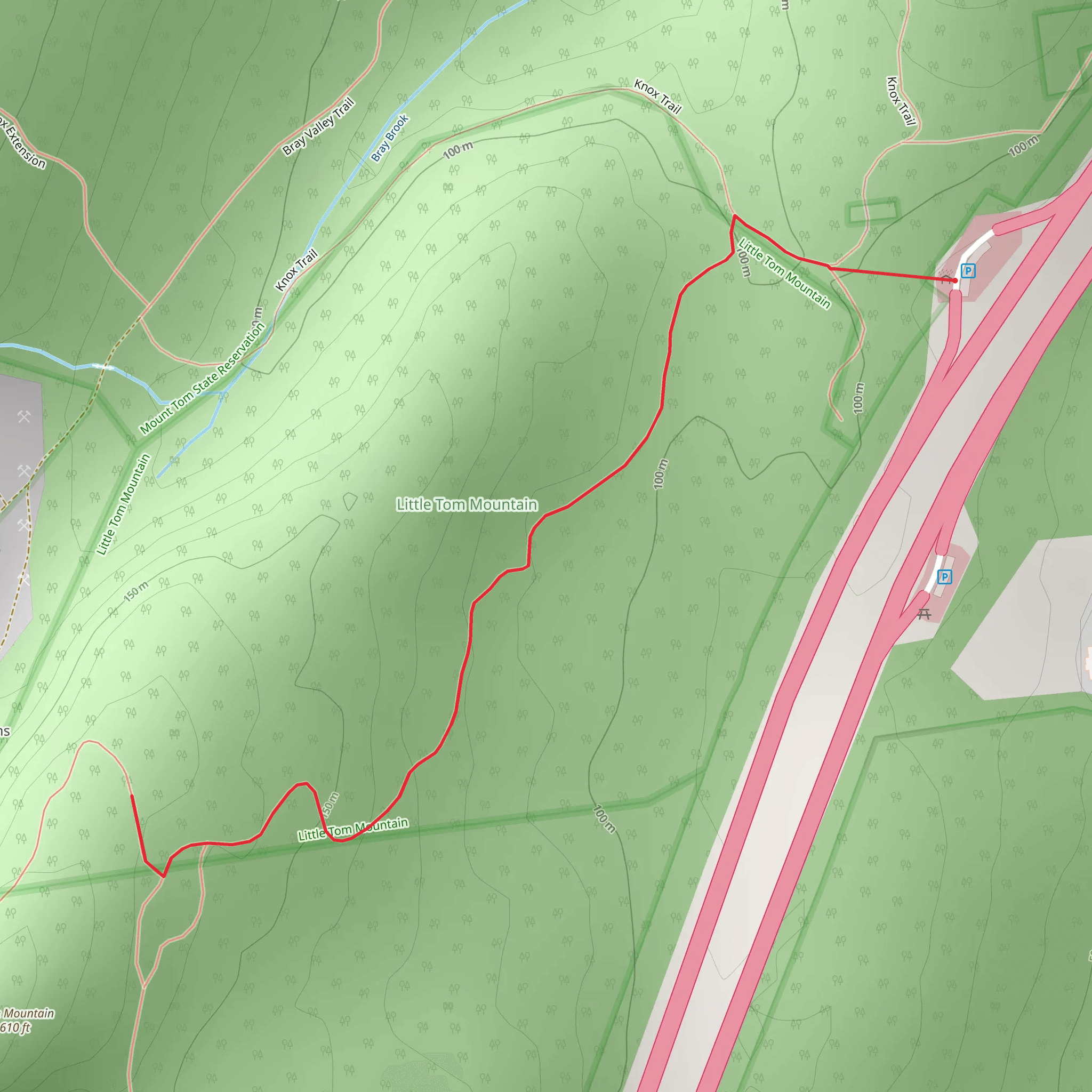 Little Mountain via Knox Trail mobile static map