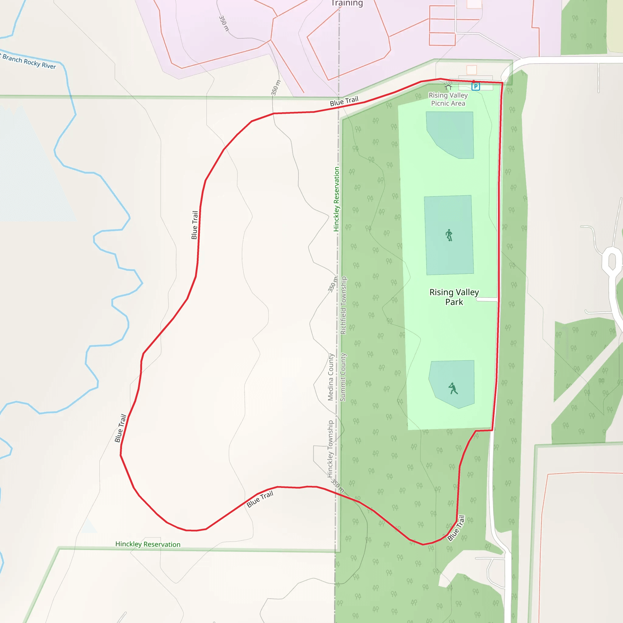 Blue Trail Loop from Newton Road mobile static map