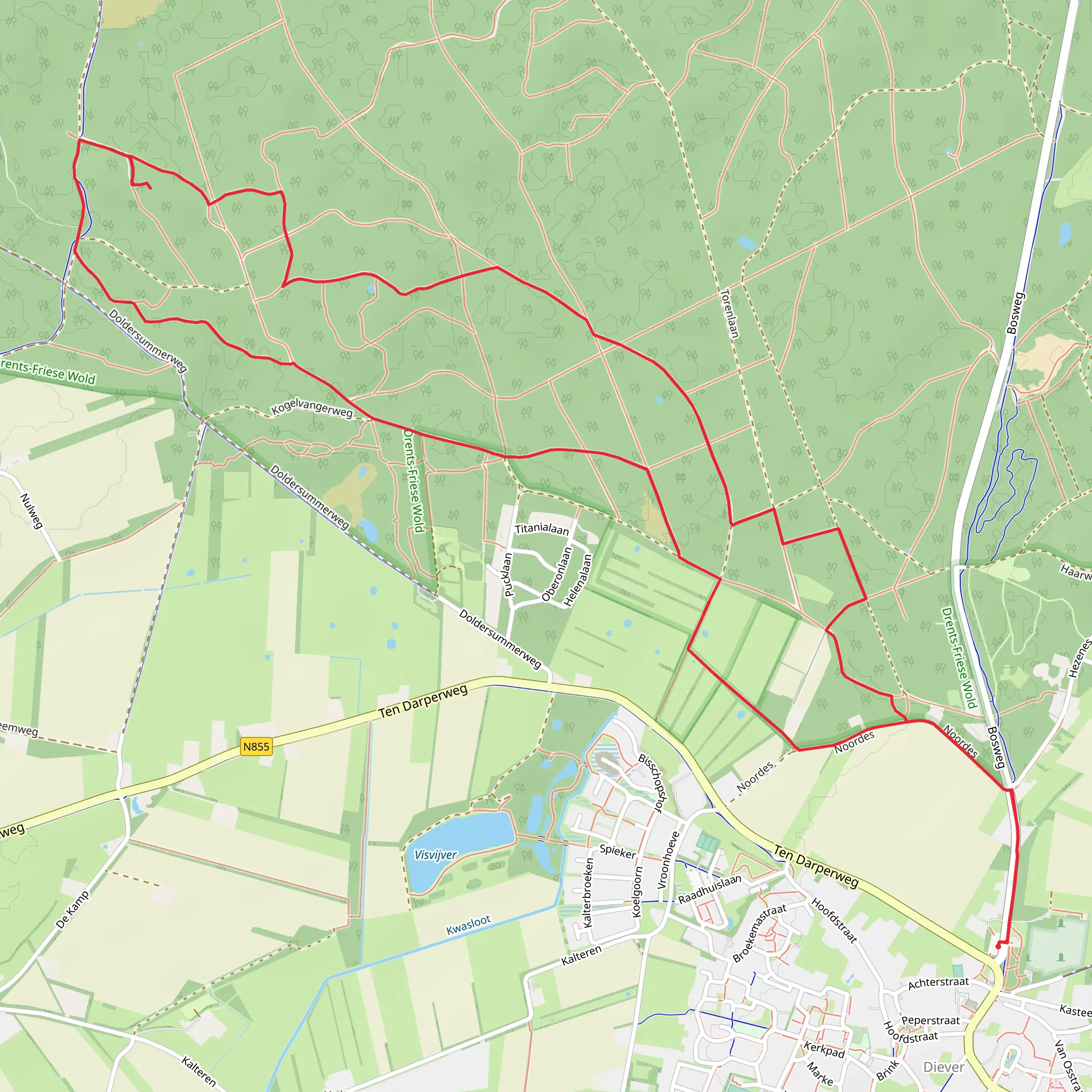 Onderduikershol De Wigwam Loop mobile static map
