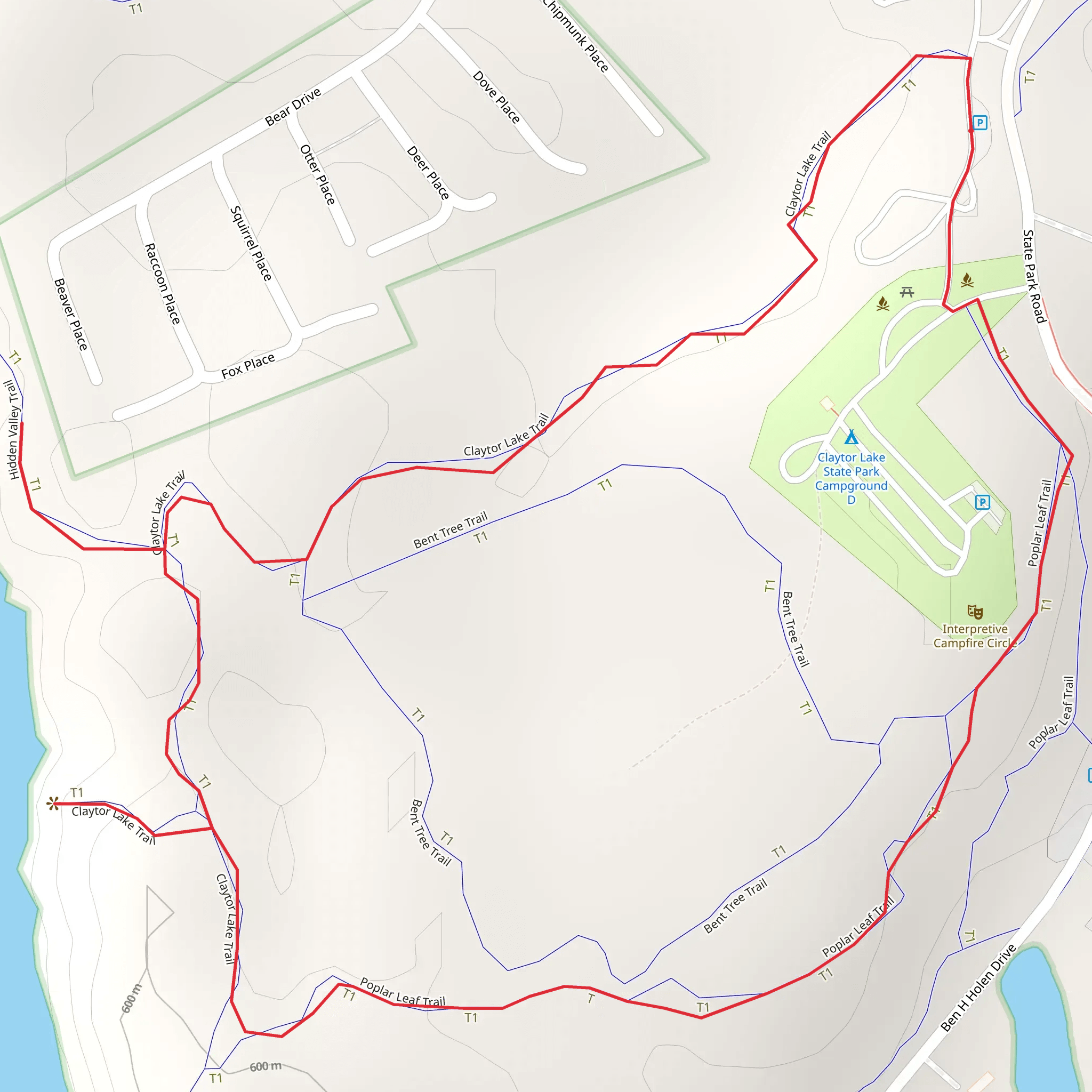Poplar Leaf Loop - New River mobile static map