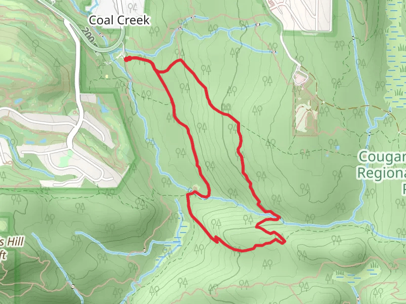 Quarry Trail and Coal Creek Falls Trail