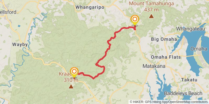 Te Araroa North Island stage 28 Map