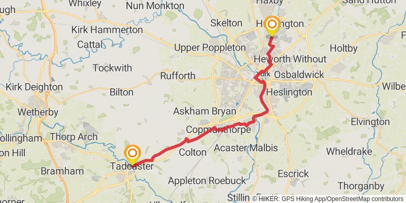 Ebor Way stage 3 Map