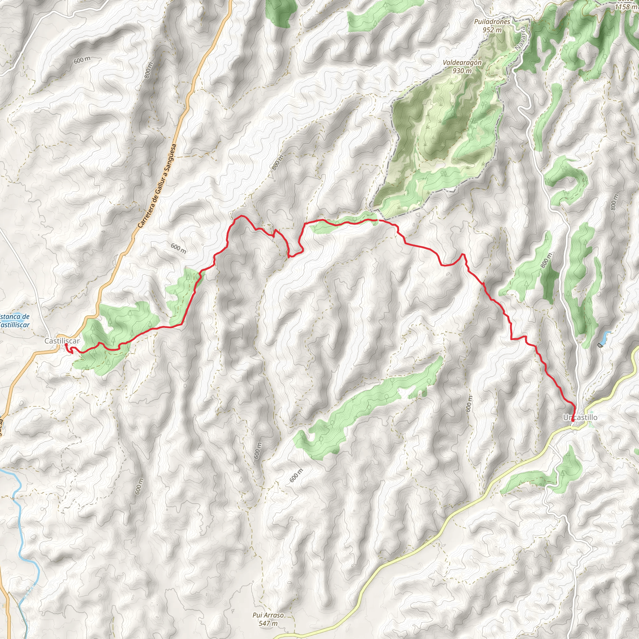 Uncastillo - Castiliscar PR Z 106 mobile static map