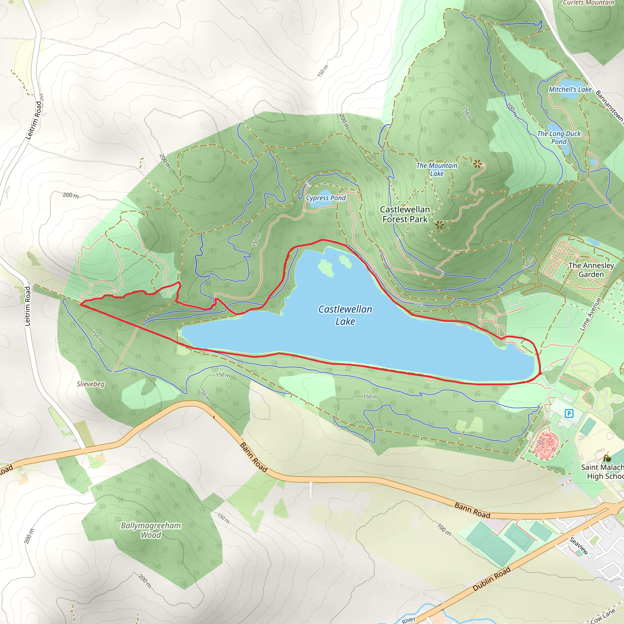 Castlewellan Forest Park – Moorish Tower Walk mobile static map