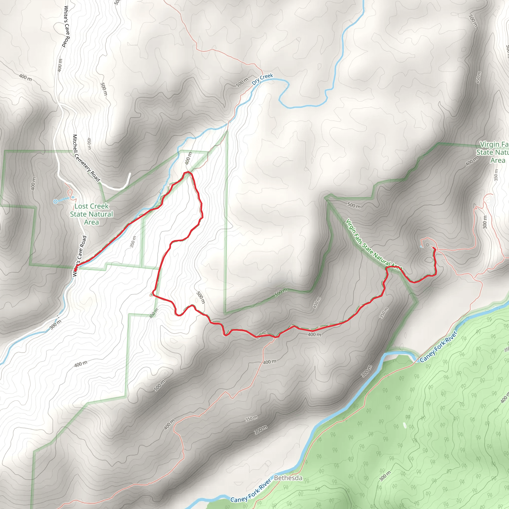 Dry Creek - Rylander Cascades Trail mobile static map