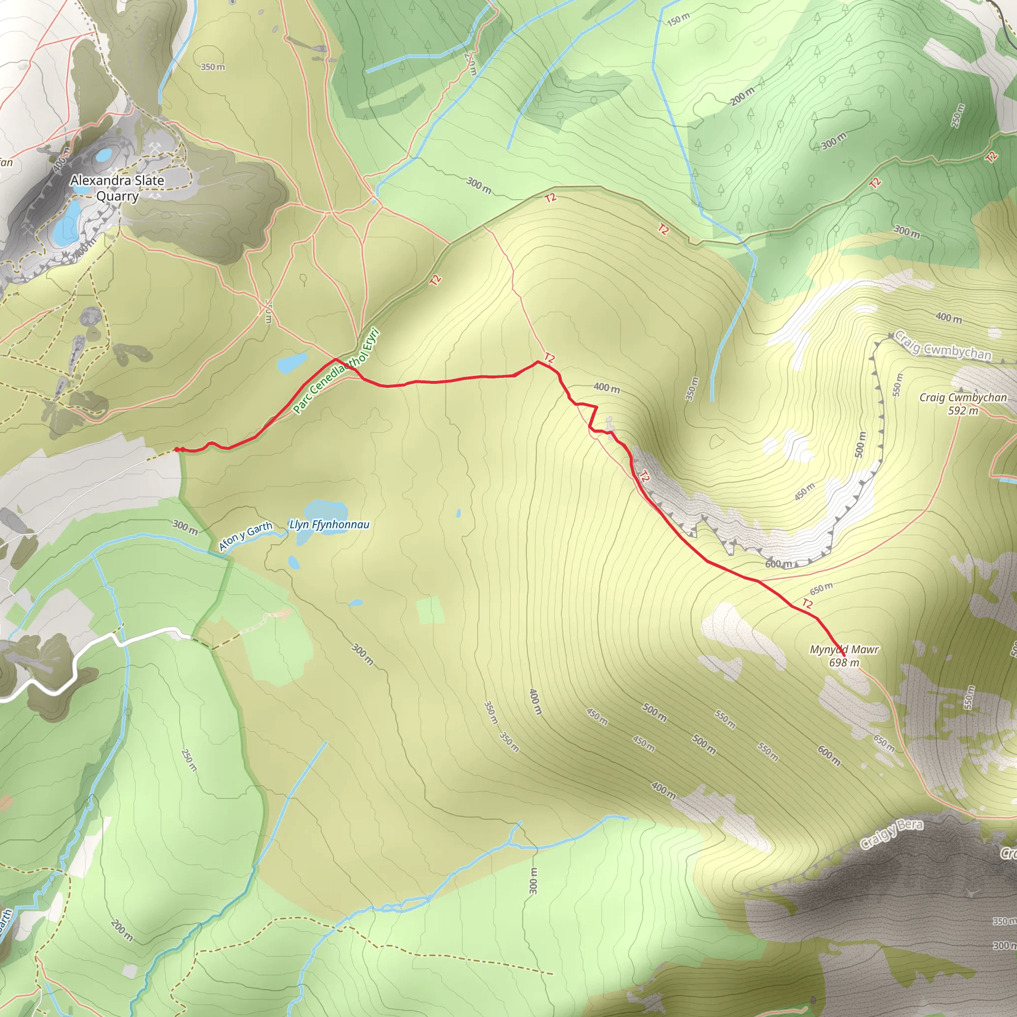 Mynydd Mawr from Fron mobile static map